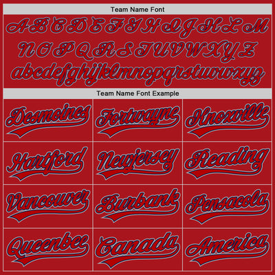 Custom White Red Navy-Gray Split Ripped Pattern Baseball Pullover Sweatshirt Hoodie