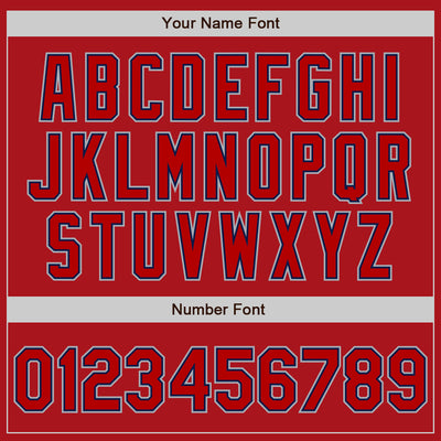 Custom White Red Navy-Gray Split Ripped Pattern Baseball Pullover Sweatshirt Hoodie