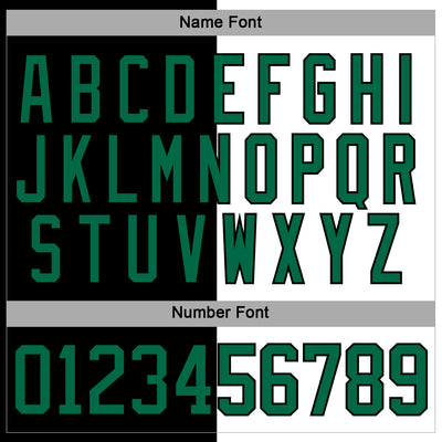 Custom Black Kelly Green-White Split Fashion Hockey Lace Neck Jersey