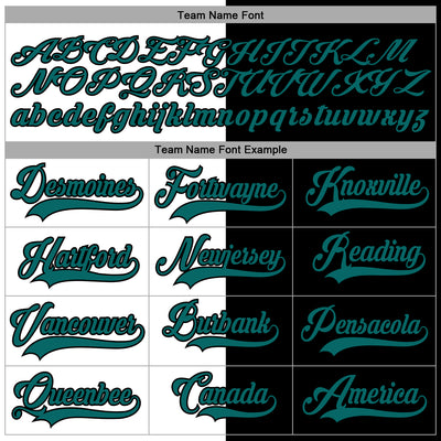 Custom Black Teal-White Split Fashion Hockey Lace Neck Jersey