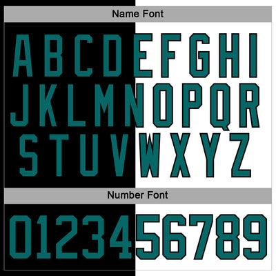 Custom Black Teal-White Split Fashion Hockey Lace Neck Jersey