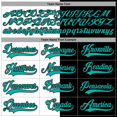 Custom Black Aqua-White Split Fashion Hockey Lace Neck Jersey