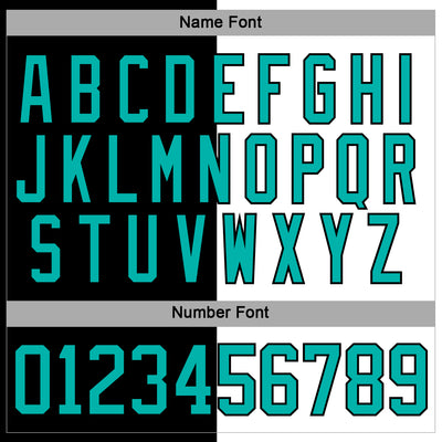 Custom Black Aqua-White Split Fashion Hockey Lace Neck Jersey