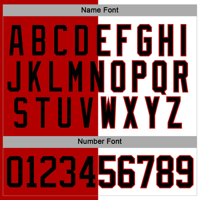 Custom Red Black-White Split Fashion Hockey Lace Neck Jersey