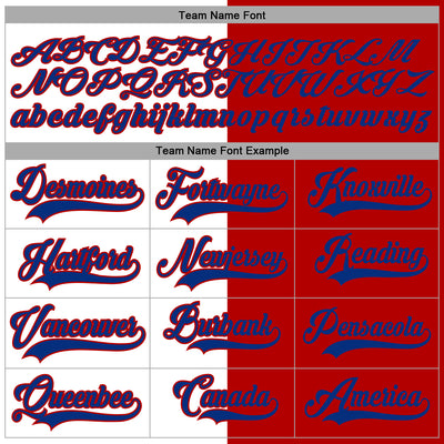 Custom Red Royal-White Split Fashion Hockey Lace Neck Jersey