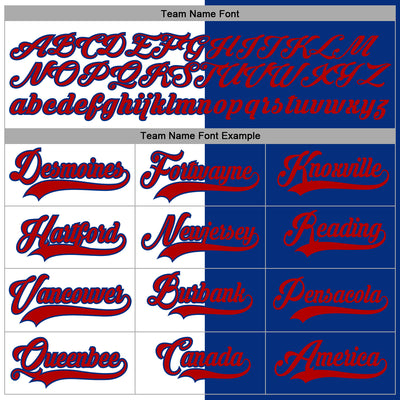 Custom Royal Red-White Split Fashion Hockey Lace Neck Jersey