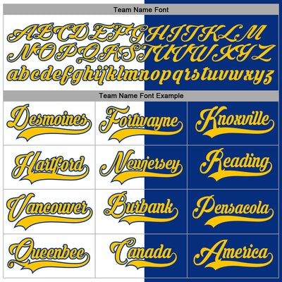 Custom Royal Yellow-White Split Fashion Hockey Lace Neck Jersey