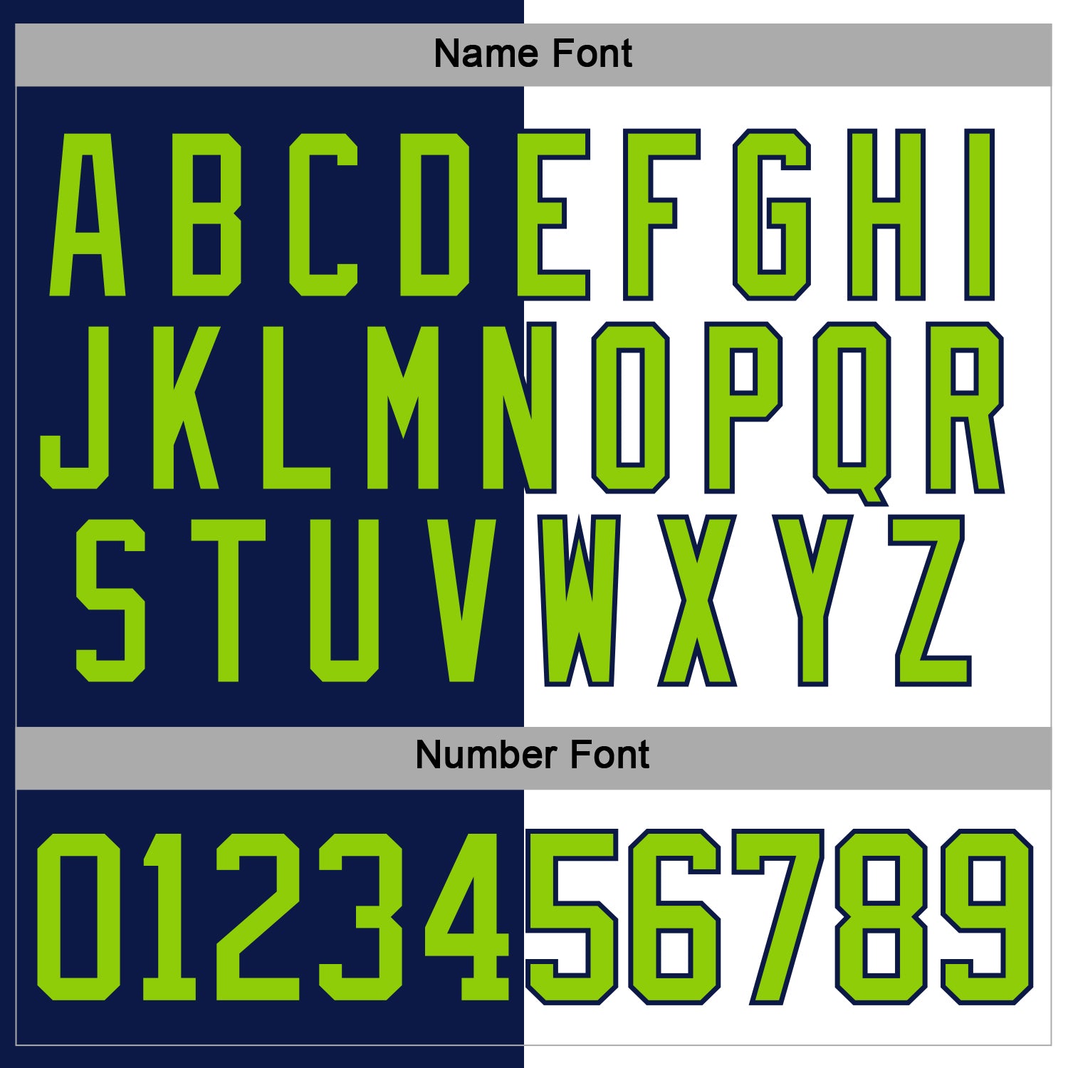 Custom Navy Neon Green-White Split Fashion Hockey Lace Neck Jersey