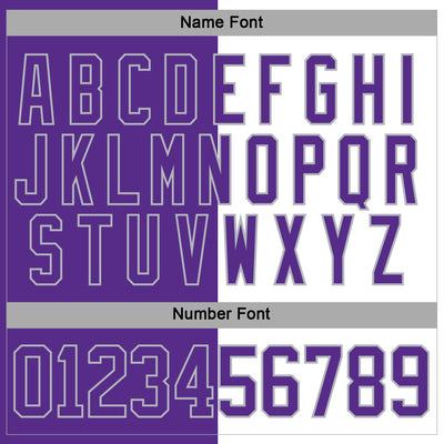 Custom Purple Gray-White Split Fashion Hockey Lace Neck Jersey