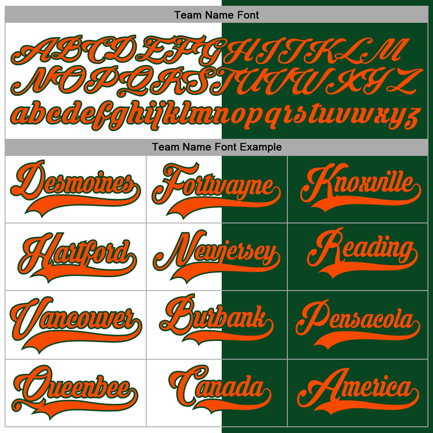 Custom Green Orange-White Split Fashion Hockey Lace Neck Jersey