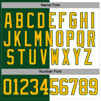 Custom Green Gold-White Split Fashion Hockey Lace Neck Jersey