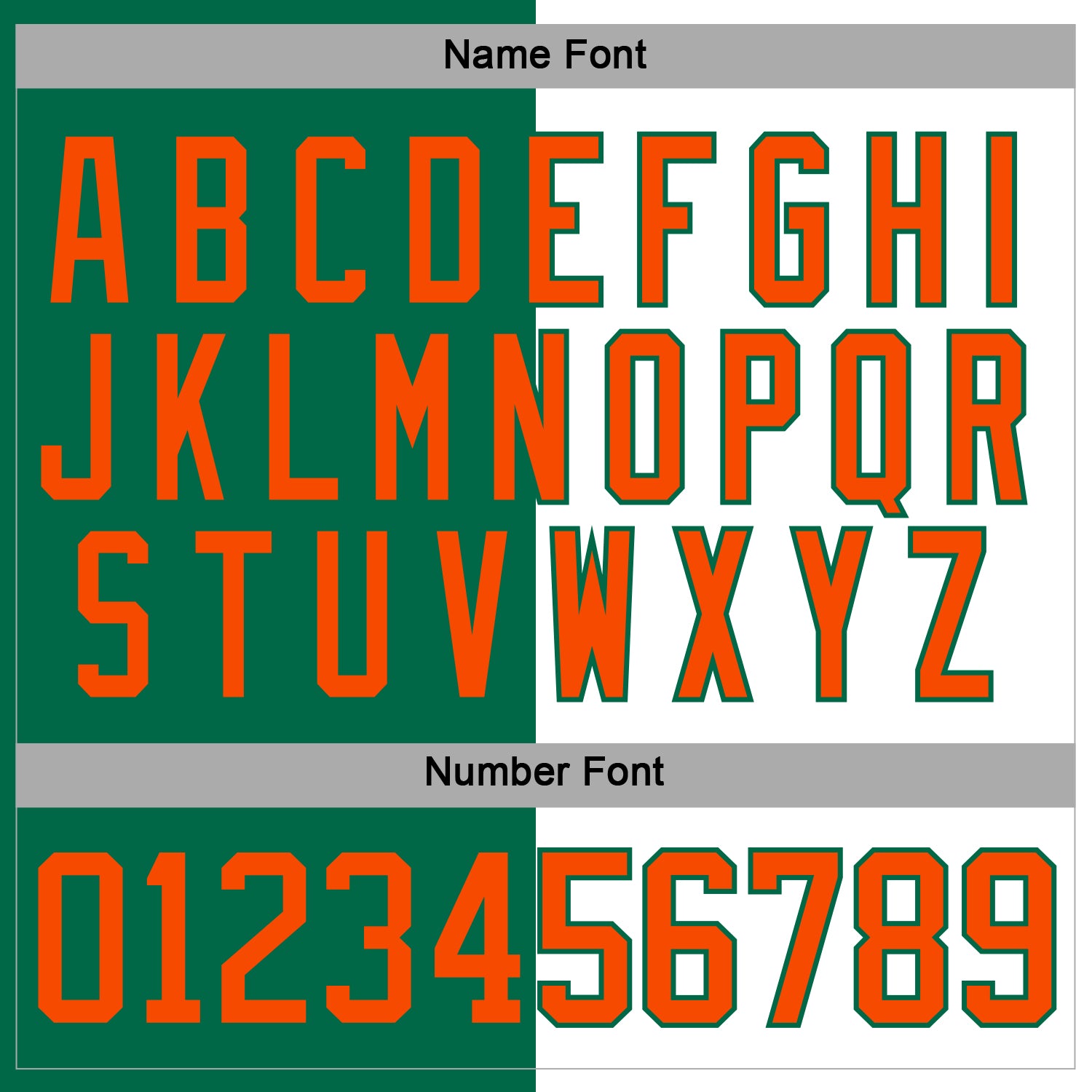 Custom Kelly Green Orange-White Split Fashion Hockey Lace Neck Jersey