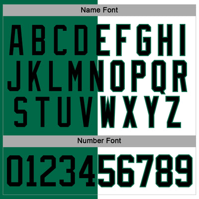 Custom Kelly Green Black-White Split Fashion Hockey Lace Neck Jersey