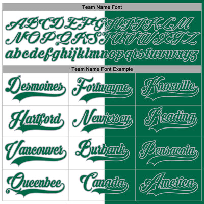 Custom Kelly Green Gray-White Split Fashion Hockey Lace Neck Jersey