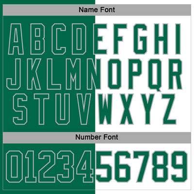 Custom Kelly Green Gray-White Split Fashion Hockey Lace Neck Jersey