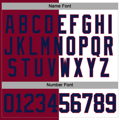 Custom Maroon Navy-White Split Fashion Hockey Lace Neck Jersey