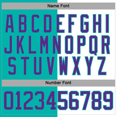 Custom Aqua Purple-White Split Fashion Hockey Lace Neck Jersey