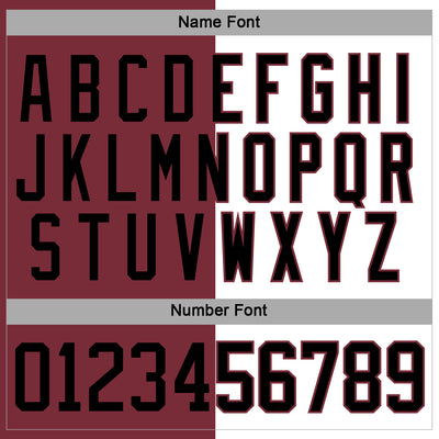 Custom Burgundy Black-White Split Fashion Hockey Lace Neck Jersey