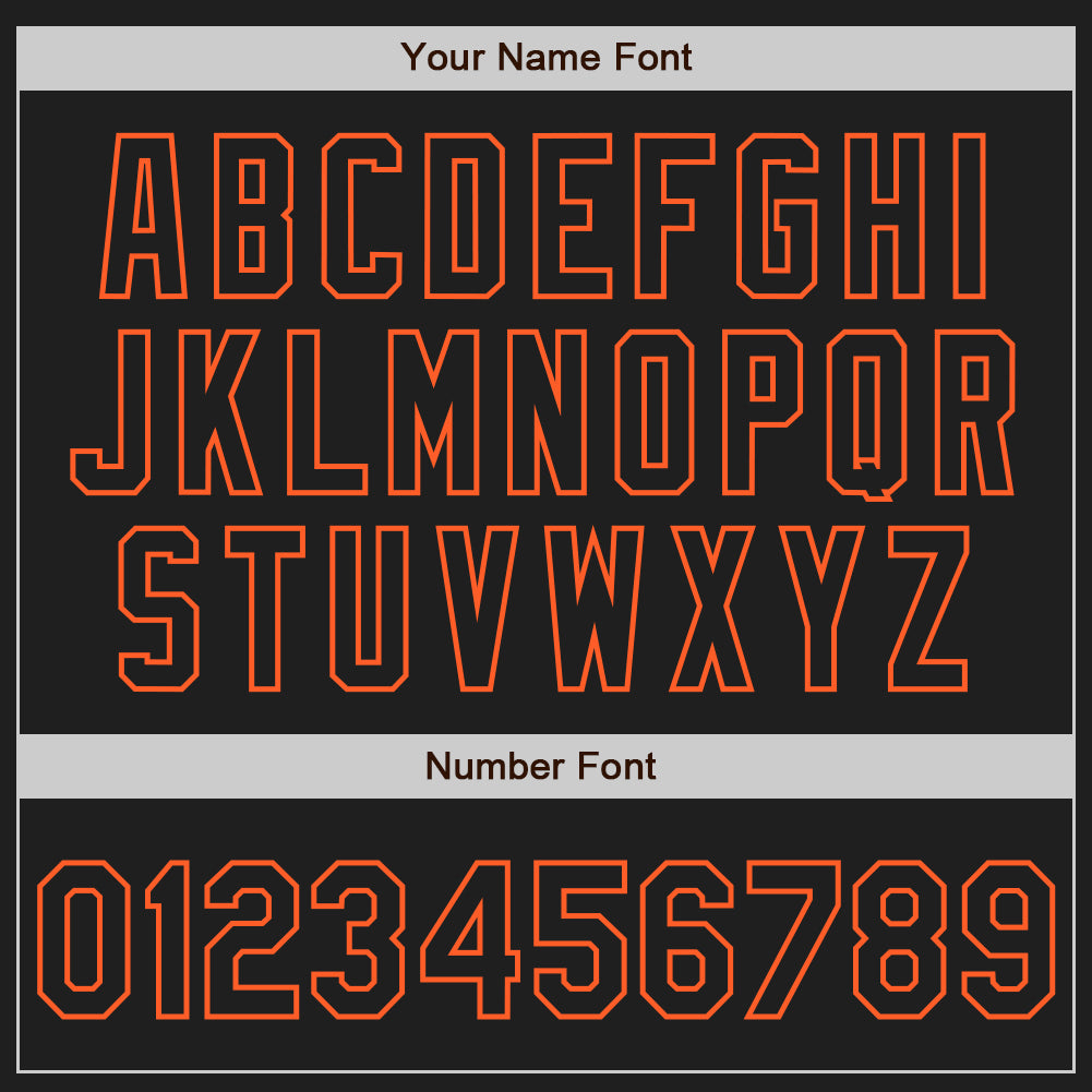 Custom Black Orange Split Ripped Pattern Baseball Pullover Sweatshirt Hoodie