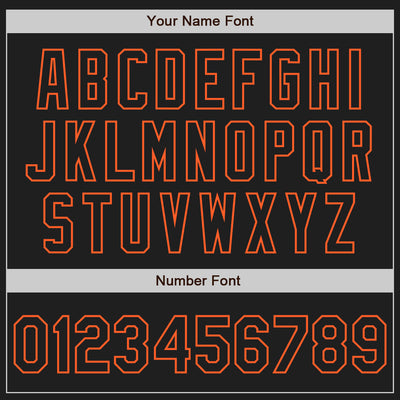 Custom Black Orange Split Ripped Pattern Baseball Pullover Sweatshirt Hoodie