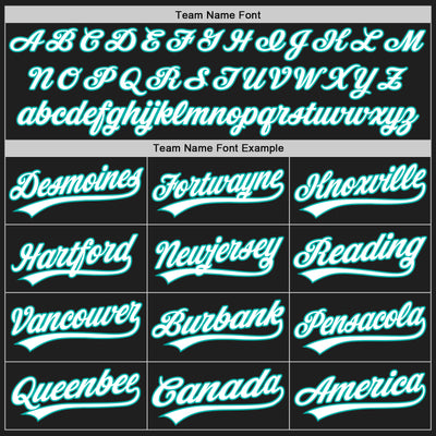 Custom Black White-Aqua Split Ripped Pattern Baseball Pullover Sweatshirt Hoodie