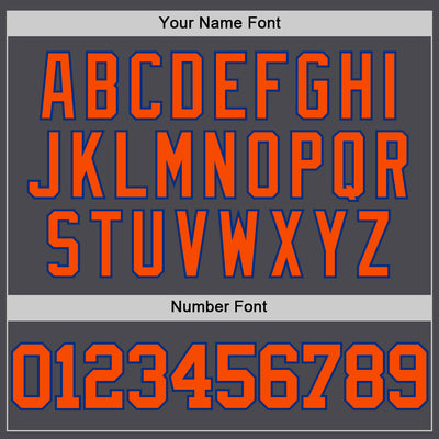 Custom Steel Gray Orange-Royal Authentic Basketball Jersey