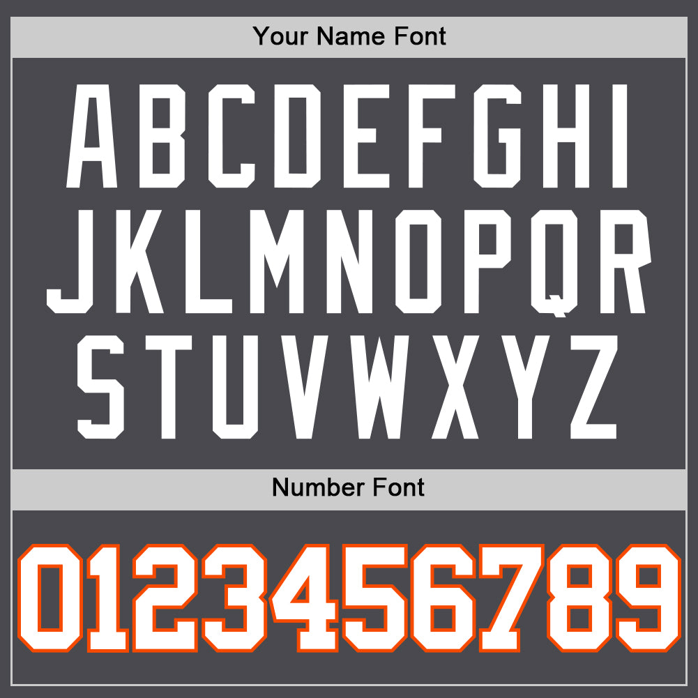 Custom Steel Gray White-Orange Authentic Basketball Jersey