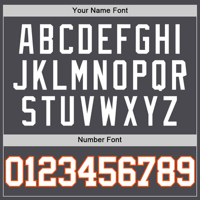 Custom Steel Gray White-Orange Authentic Basketball Jersey