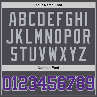 Custom Steel Gray Purple-Gray Authentic Basketball Jersey