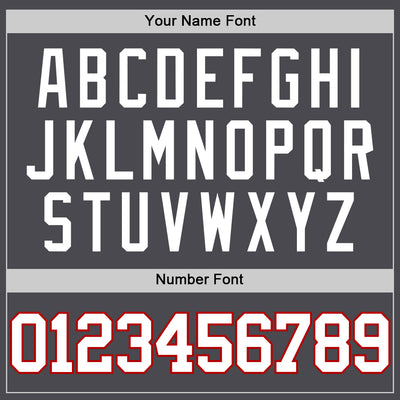 Custom Steel Gray White-Red Authentic Basketball Jersey