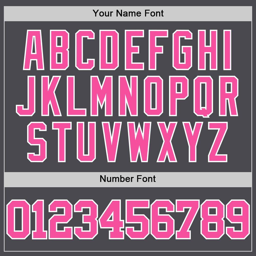 Custom Steel Gray Pink-White Authentic Basketball Jersey