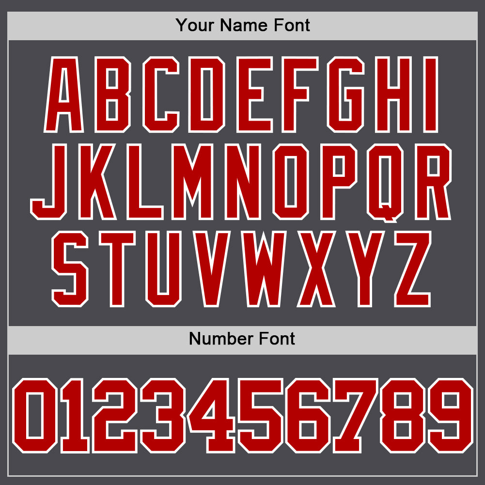 Custom Steel Gray Red-White Authentic Basketball Jersey