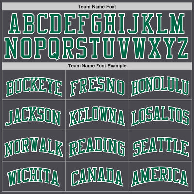 Custom Steel Gray Kelly Green-White Authentic Basketball Jersey