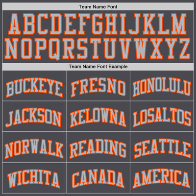 Custom Steel Gray Orange-Gray Authentic Basketball Jersey