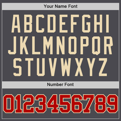 Custom Steel Gray Red-Cream Authentic Basketball Jersey