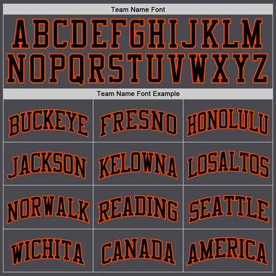 Custom Steel Gray Black-Orange Authentic Basketball Jersey