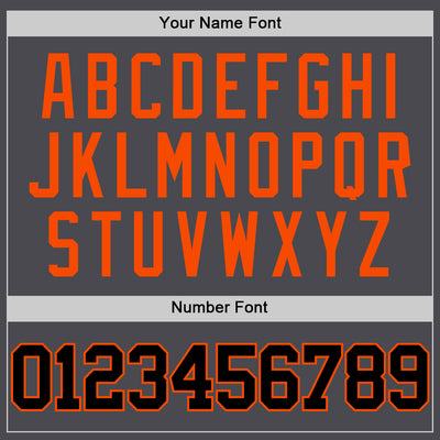 Custom Steel Gray Black-Orange Authentic Basketball Jersey