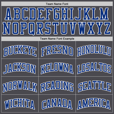 Custom Steel Gray Royal-White Authentic Basketball Jersey