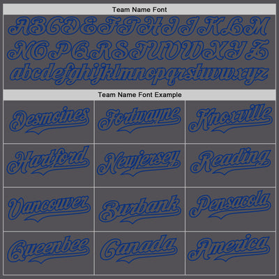 Custom Steel Gray Royal Authentic Baseball Jersey