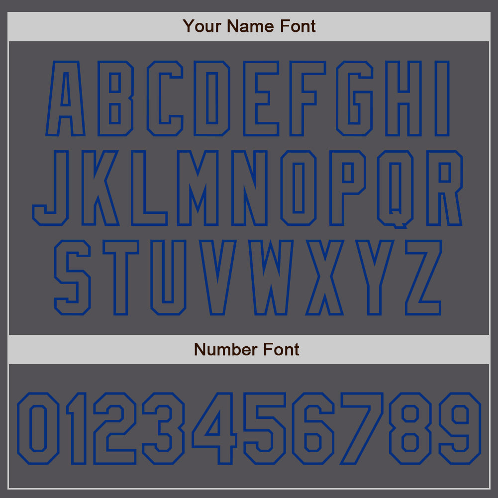 Custom Steel Gray Royal Authentic Baseball Jersey