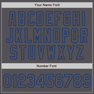 Custom Steel Gray Royal Authentic Baseball Jersey