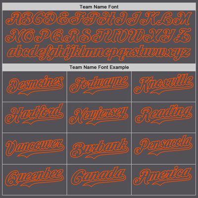 Custom Steel Gray Orange Authentic Baseball Jersey