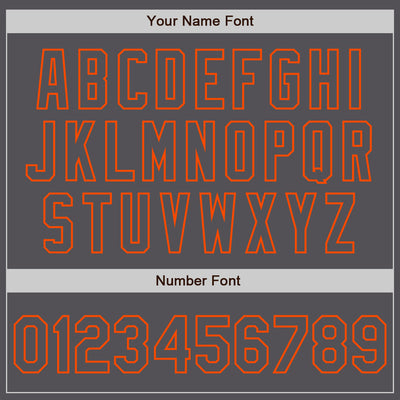 Custom Steel Gray Orange Authentic Baseball Jersey