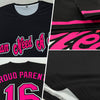 Custom Black Pink-White Performance T-Shirt