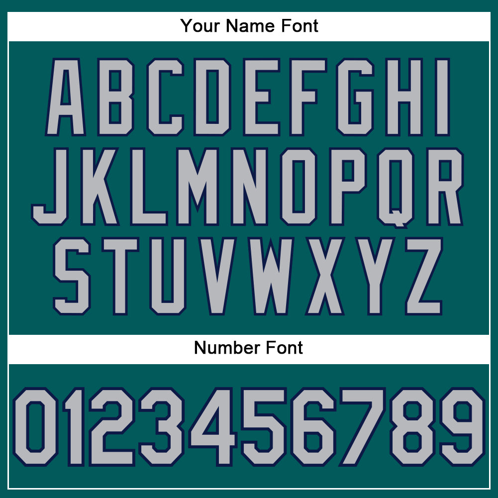 Custom Teal Gray-Navy Performance T-Shirt