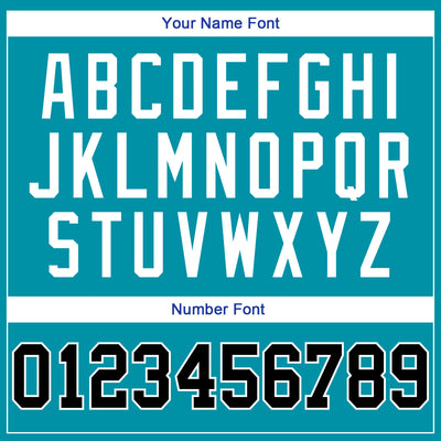 Custom Teal Black-White Authentic Throwback Basketball Jersey