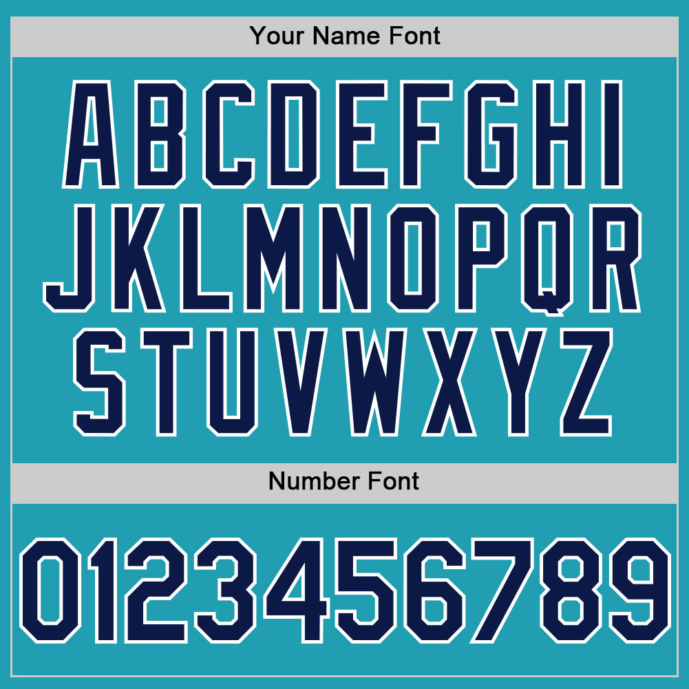 Custom Teal Navy-White Mesh Authentic Throwback Baseball Jersey