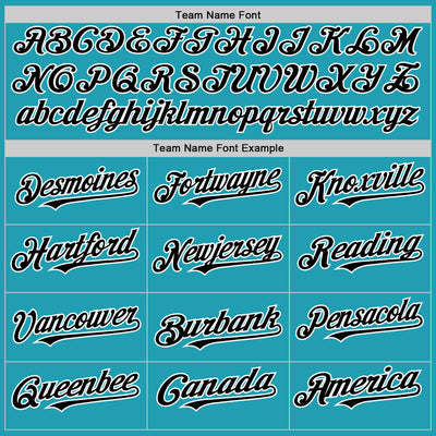 Custom Teal Black-White Mesh Authentic Throwback Baseball Jersey