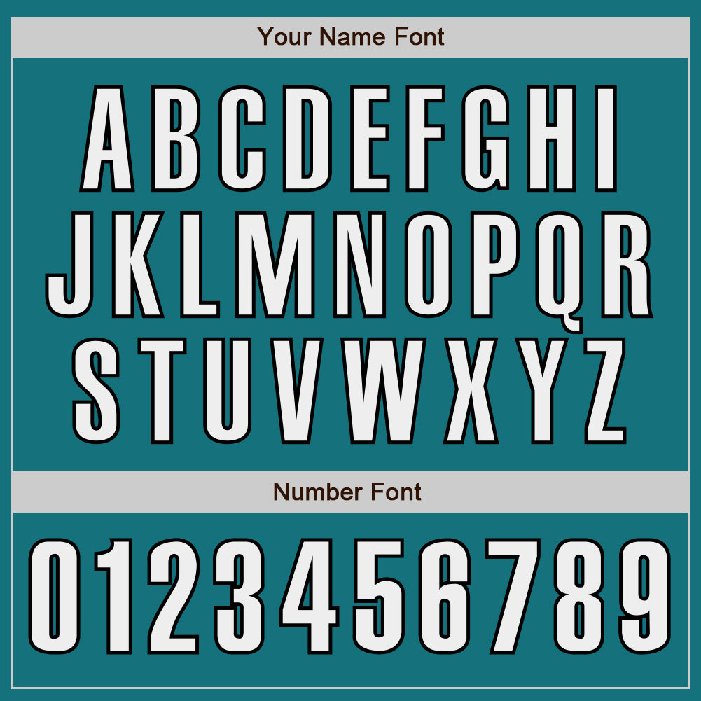 Custom Teal White-Black Authentic Baseball Jersey