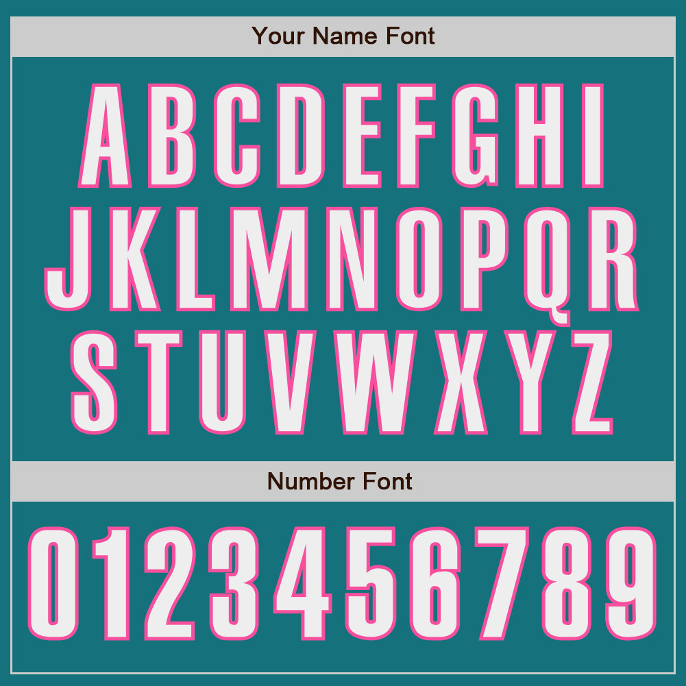 Custom Teal White-Pink Authentic Baseball Jersey